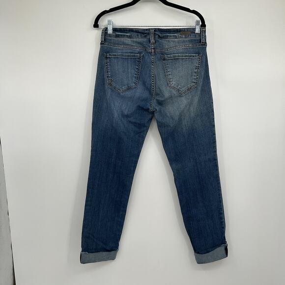 Kut From The Kloth Ankle Straight Leg Cuffed Jeans Size 6 - Picture 5 of 8